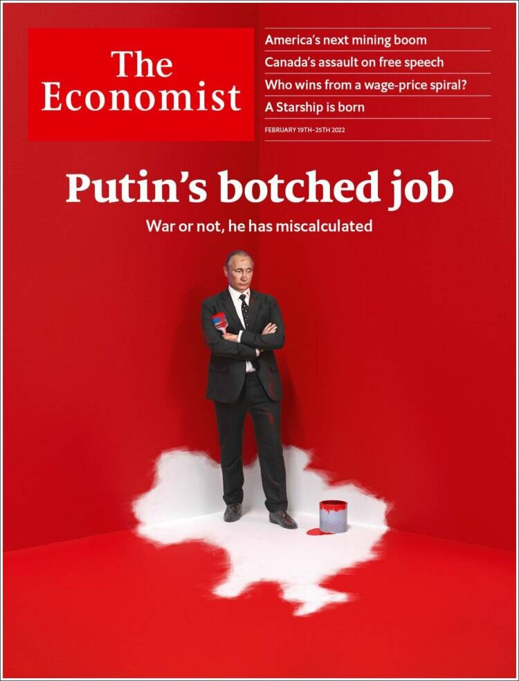 کارخرابی پوتین روی جلد اکونومیست / عکس