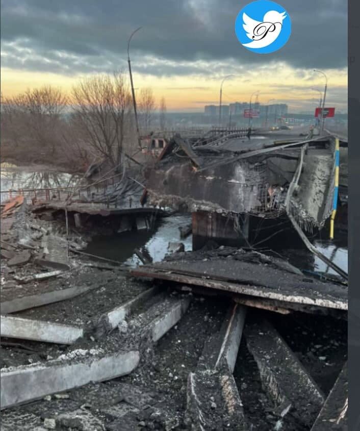 عکس | اوکراین با این سه انفجار ، حرکت روس‌ها به پایتخت را کند کرد!