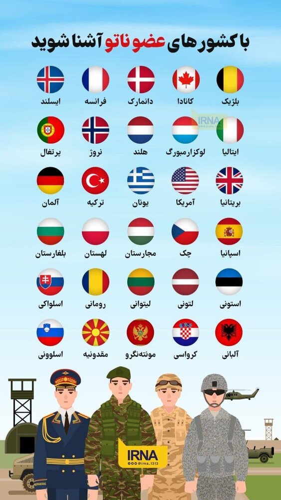 ببینید | با کشورهای عضو ناتو آشنا شوید