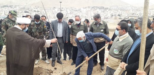 کاشت نهال در پارک آبخیزداری مهدیشهر
