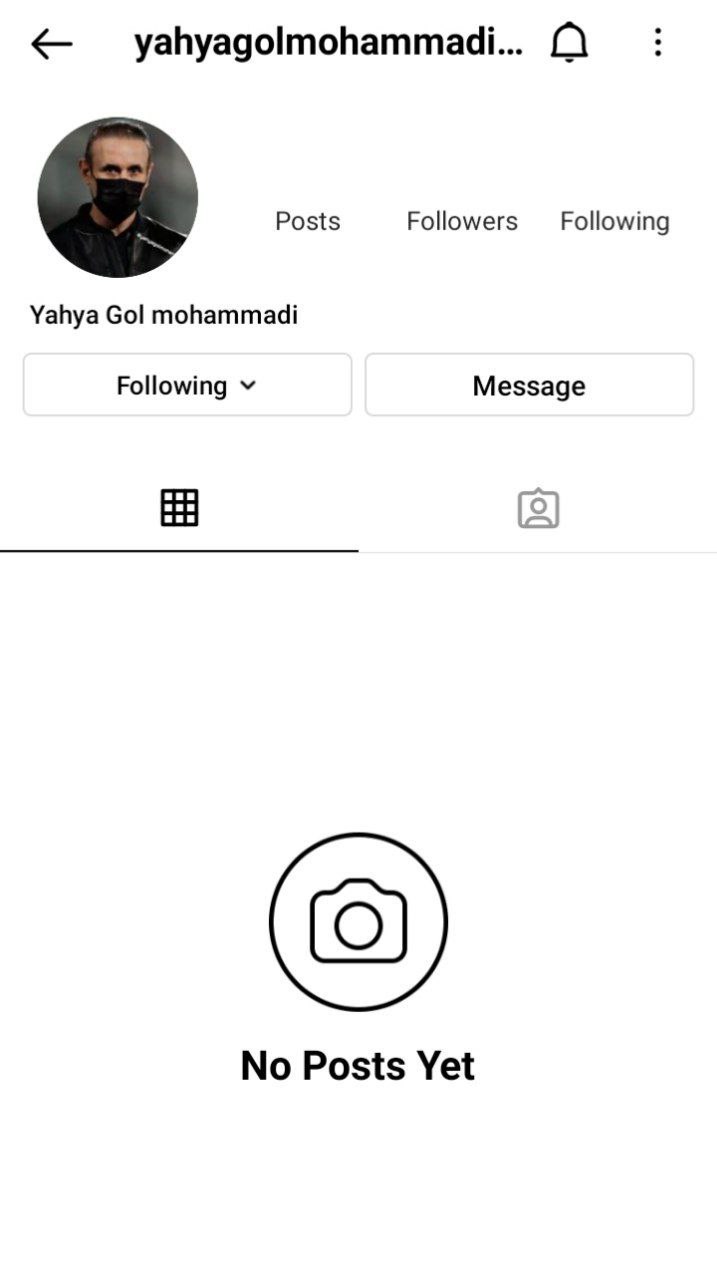 صفحه اینستاگرام یحیی گل محمدی از دسترس خارج شد/عکس