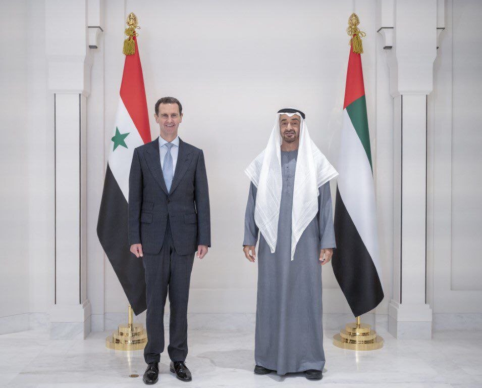 دیدار بشار اسد با بن زاید در امارات/عکس