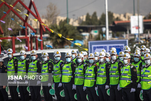 رزمایش نوروزی پلیس پایتخت در میدان آزادی
