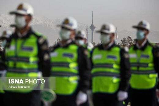 رزمایش نوروزی پلیس پایتخت در میدان آزادی