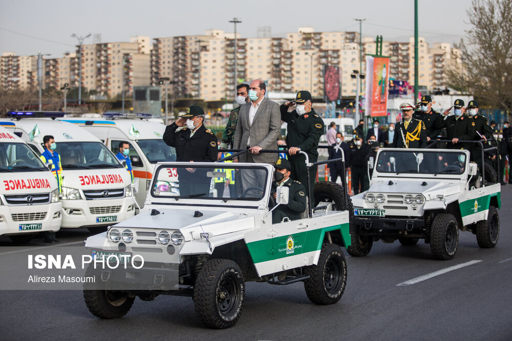 رزمایش نوروزی پلیس پایتخت در میدان آزادی