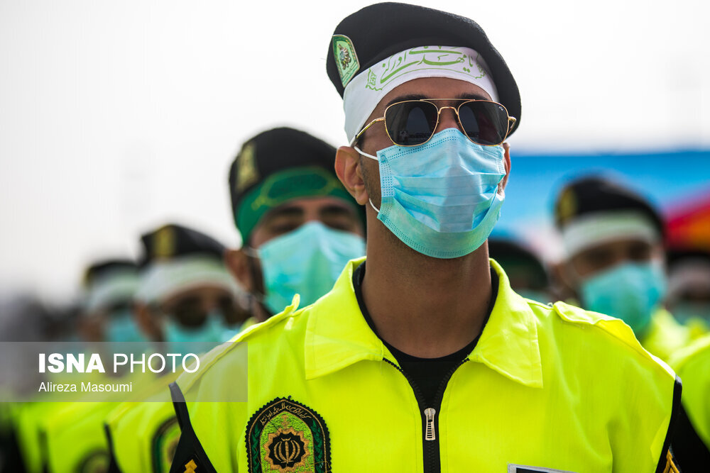 رزمایش نوروزی پلیس پایتخت در میدان آزادی