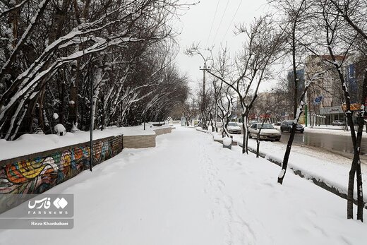 برف بهاری در اردبیل