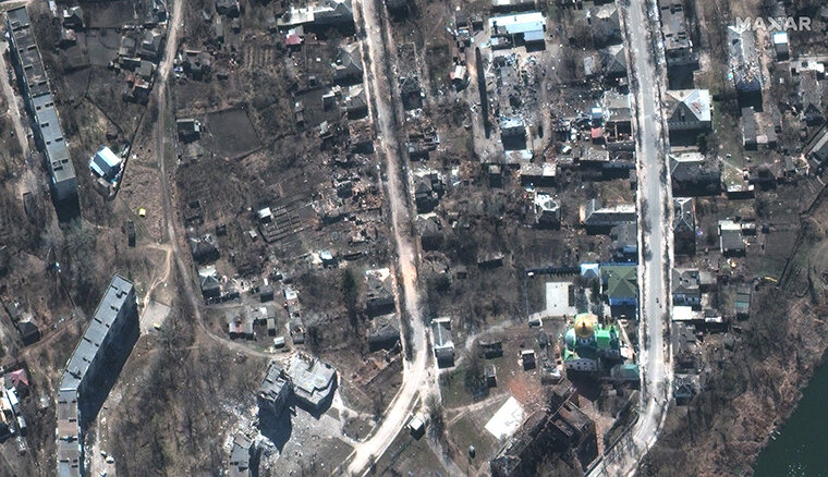 تصاویری از ویران شدن کامل شهر ایزیوم در اوکراین