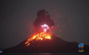 ببینید | فعال شدن آتشفشان فوئگو گواتمالا با برخورد صاعقه