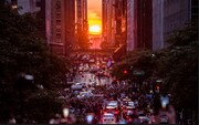 تصاویر | غروب خیره کننده آفتاب در نیویورک !