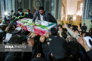 حمله به روحانیون در حرم رضوی | مراسم تشییع شهید اصلانی + شعارها و عکس ها
