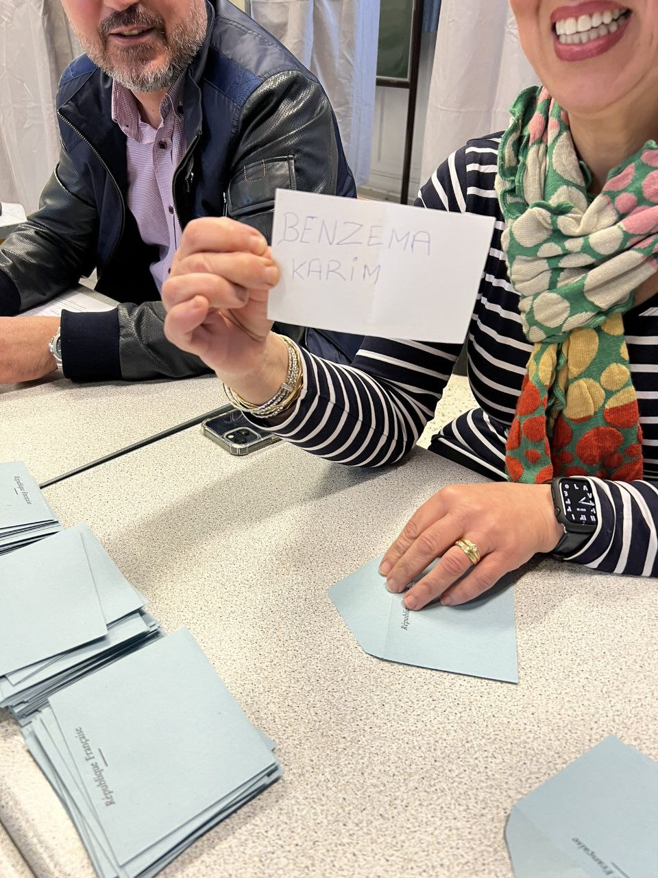 بنزما در انتخابات ریاست جهموری رای آورد!/عکس