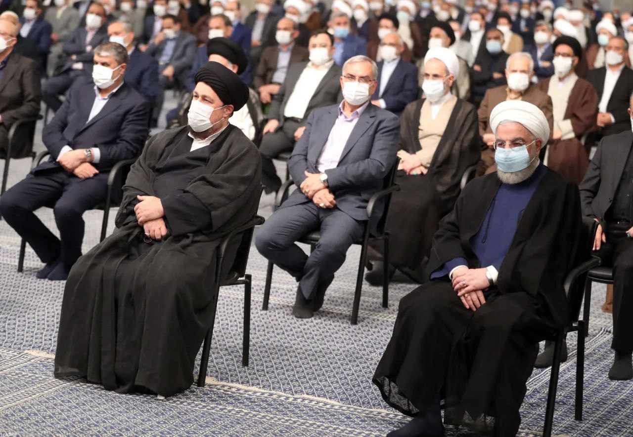 عکس| تصویری جدید از حسن روحانی در دیدار کارگزاران نظام با رهبر انقلاب