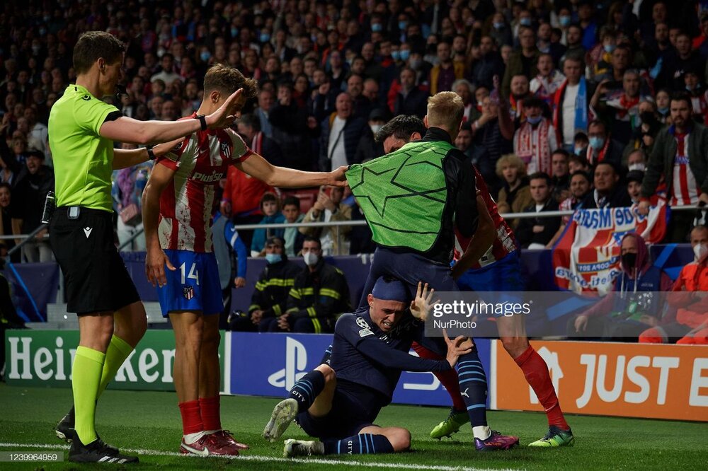 بزنبزن بازی اتلتیکومادرید و منچسترسیتی/عکس