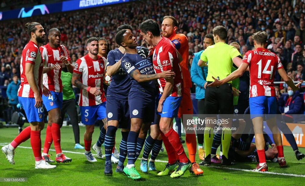 بزنبزن بازی اتلتیکومادرید و منچسترسیتی/عکس