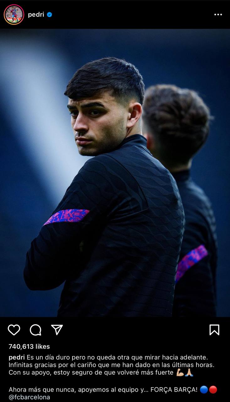 پیام احساسی ستاره بارسلونا راجع به از دست دادن ادامه فصل/عکس