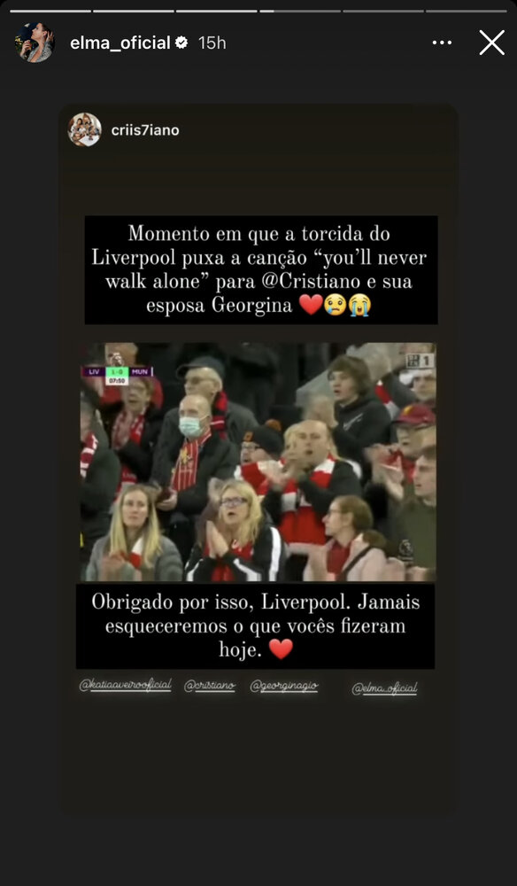 تشکر خانواده رونالدو از رفتار تاریخی هواداران لیورپول/عکس