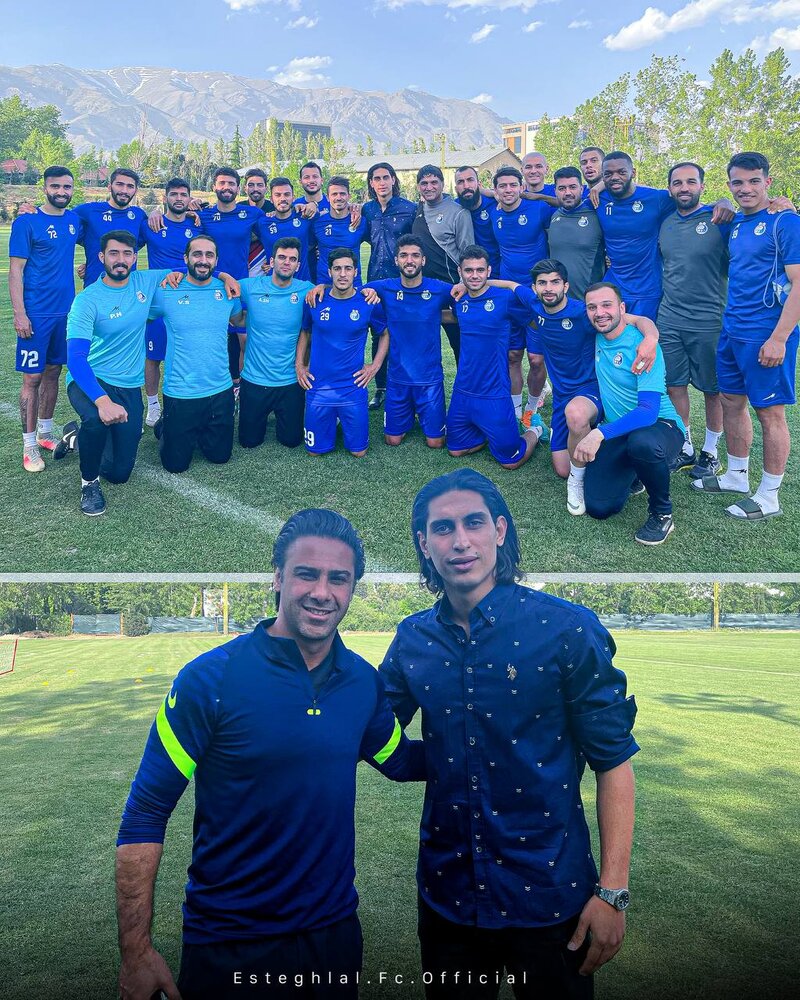 عکس یادگاری مجیدی با مدافع وورد علاقهاش/عکس