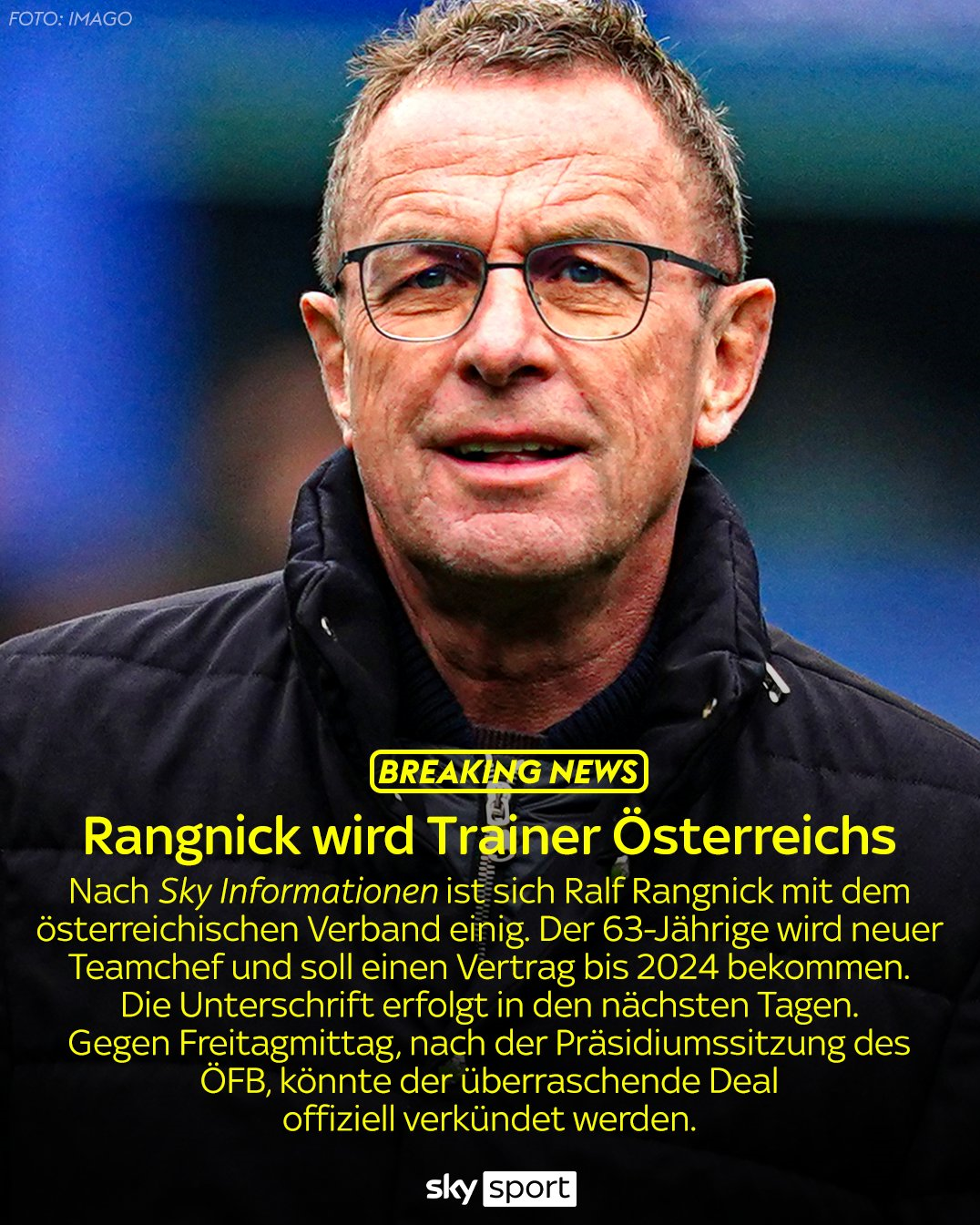 سرمربی منچستر هدایت تیم ملی اتریش را برعهده گرفت/عکس