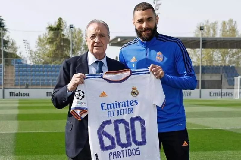 تقدیر ویژه پرز از بنزما پس از رکورد جدید/عکس