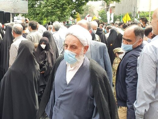 حضور ناطق نوری در راهپیمایی روز قدس /عکس