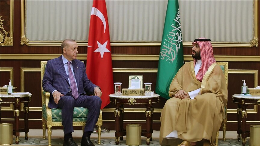 دیدار اردوغان با پادشاه و ولیعهد سعودی در جده
