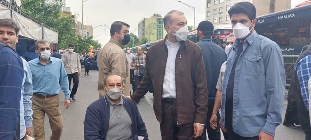 حضور امیرعبداللهیان در راهپیمایی روز قدس/عکس
