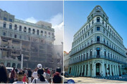 ببینید | اولین تصاویر از انفجار مهیب هتل تاریخی در هاوانا
