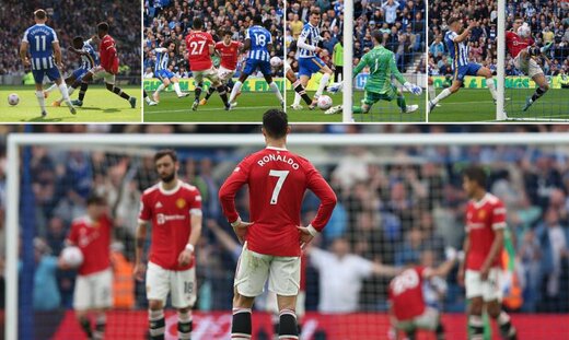 برایتون 4 - 0 یونایتد؛ خداحافظی منچستریونایتد با لیگ قهرمانان / عکس