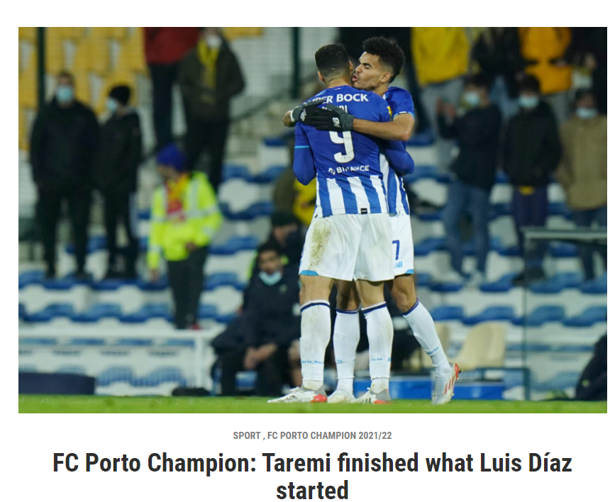 تمجید رسانه پرتغالی از طارمی پس از قهرمانی پورتو /عکس