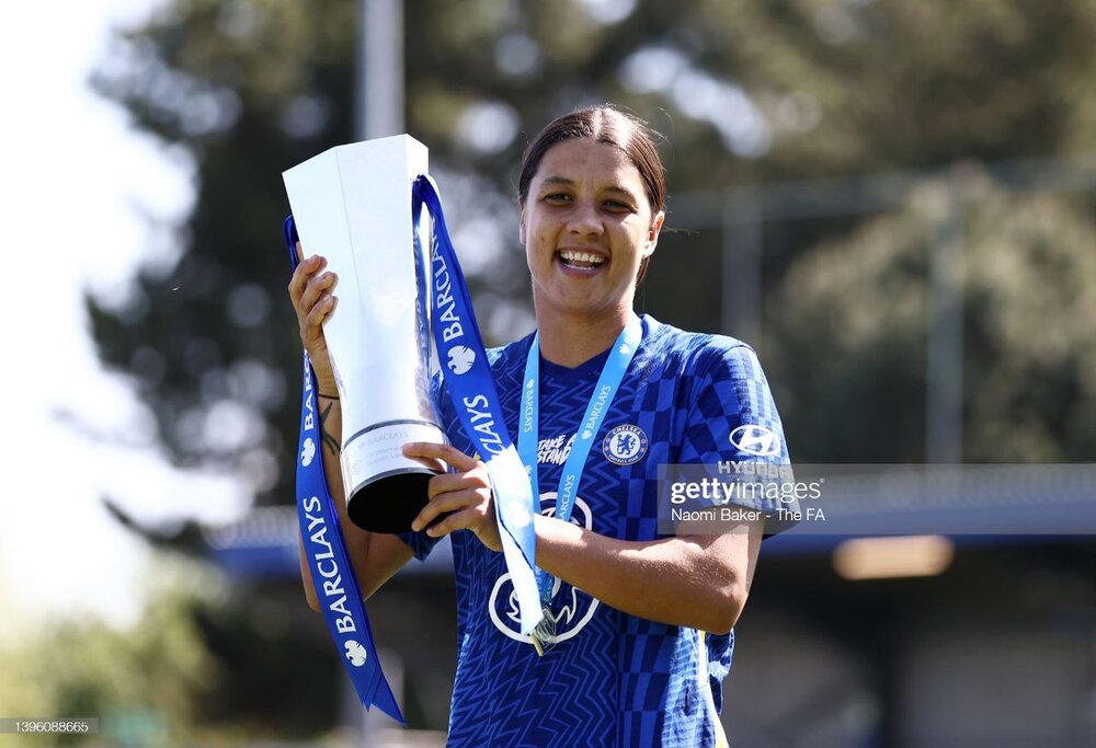 جشن قهرمانی چلسی در سوپرلیگ زنان انگلیس/عکس