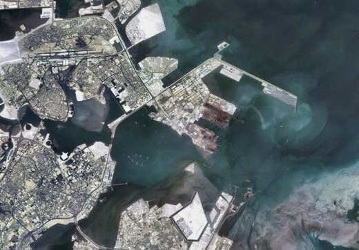 تصویربرداری ماهواره سپاه از پایگاه نظامی آمریکا در بحرین + عکس ها