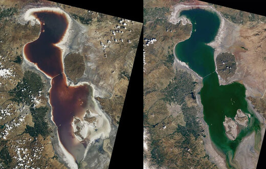 ببینید | تغییرات زمین در گذر زمان؛ از سواحل دبی تا دریاچه ارومیه