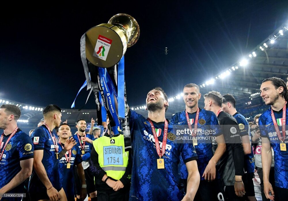 جشن قهرمانی اینتر در جام حذفی ایتالیا/عکس