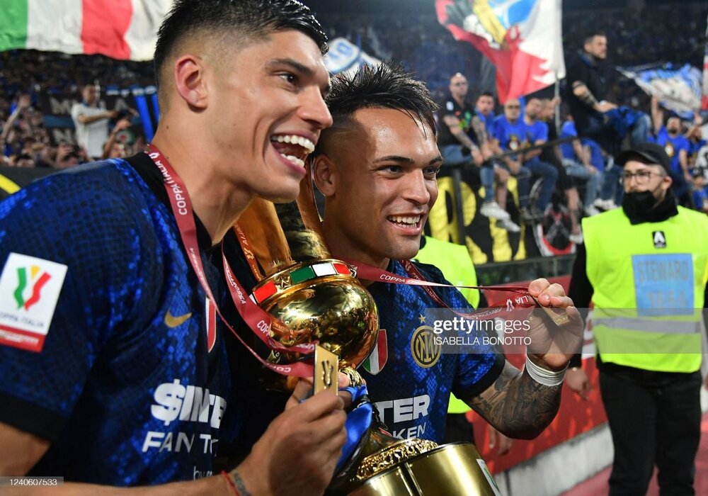 جشن قهرمانی اینتر در جام حذفی ایتالیا/عکس