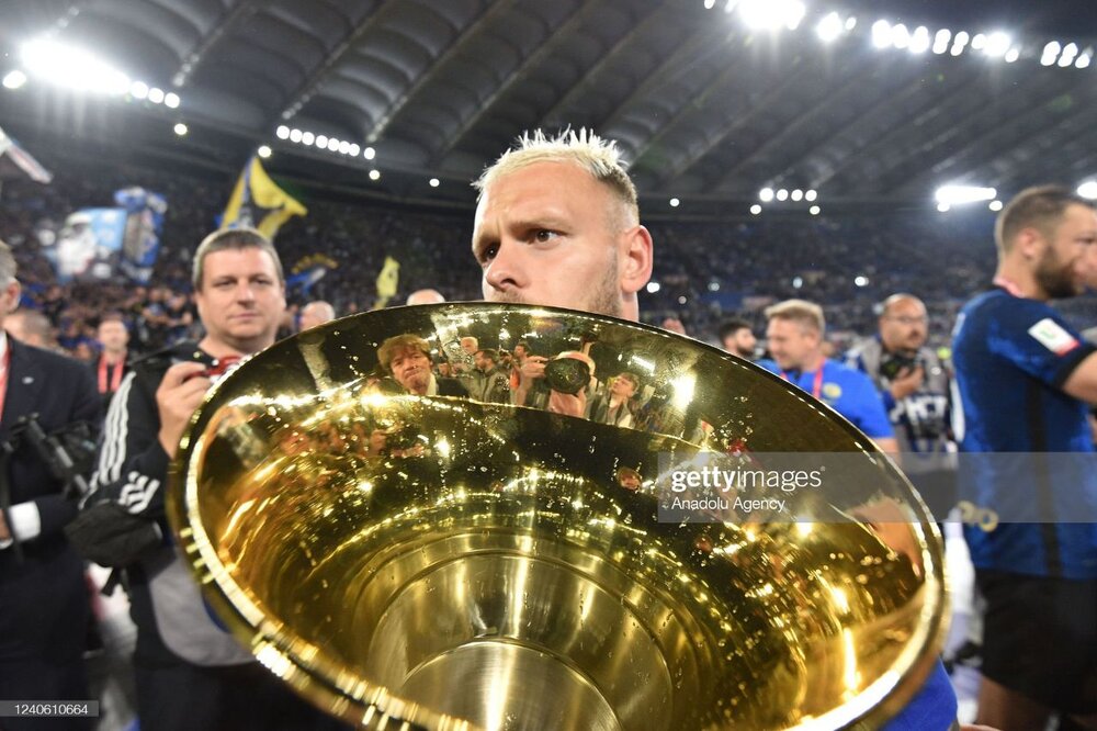 جشن قهرمانی اینتر در جام حذفی ایتالیا/عکس