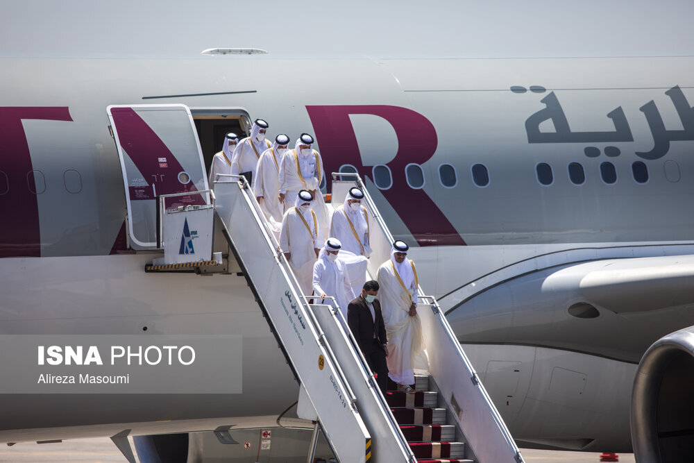 ورود امیر قطر به تهران