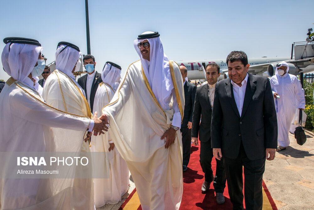 ورود امیر قطر به تهران