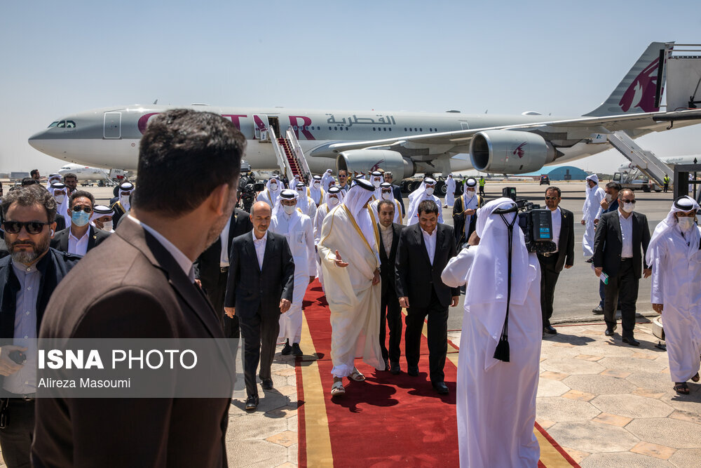 ورود امیر قطر به تهران
