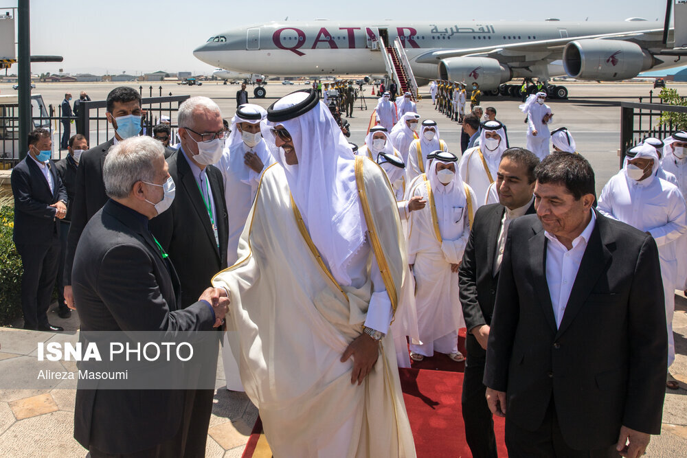 ورود امیر قطر به تهران