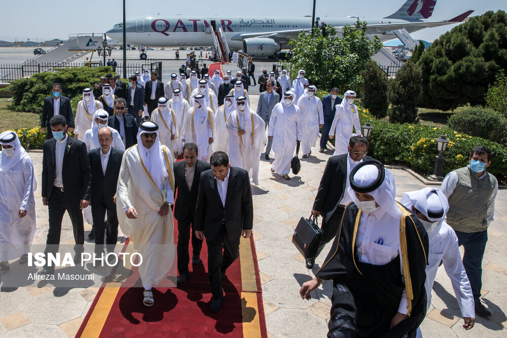 ورود امیر قطر به تهران