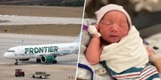 تولد یک نوزاد در هواپیمای درحال پرواز در فلوریدا/ عکس
