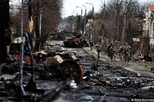 ببینید | لحظه نابود شدن مرکز فرهنگی لوزوا در اوکراین توسط موشک روسی