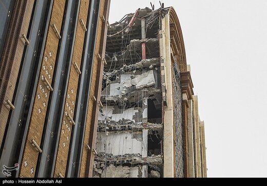ریزش ساختمان ۱۰ طبقه متروپل در آبادان