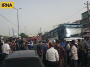 تصاویر | حادثه انحراف اتوبوس در کرج