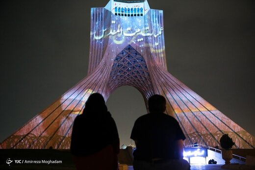نورپردازی سه بعدی به مناسبت سالروز آزادسازی خرمشهر
