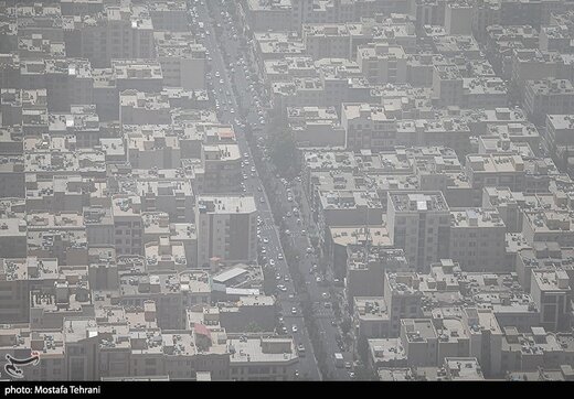 کیفیت هوای تهران در در وضعیت «خطرناک»/ عکس