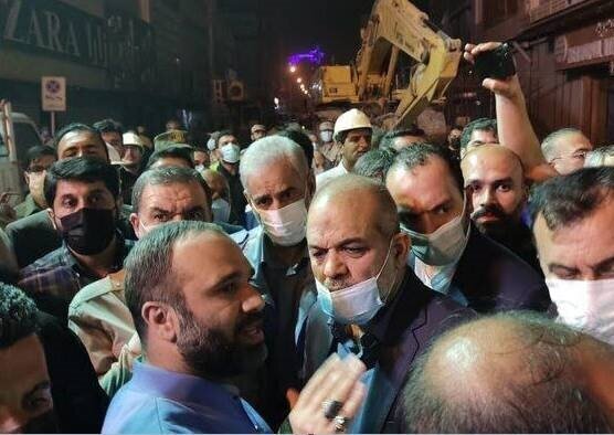 حضور وزیر کشور  در محل حادثه «متروپل»