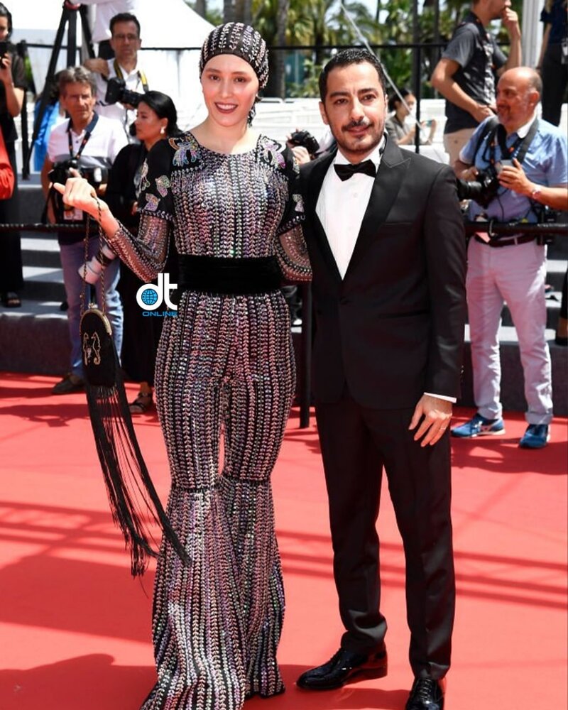 نوید محمدزاده و فرشته حسینی روی فرش قرمز جشنواره کن/ عکس