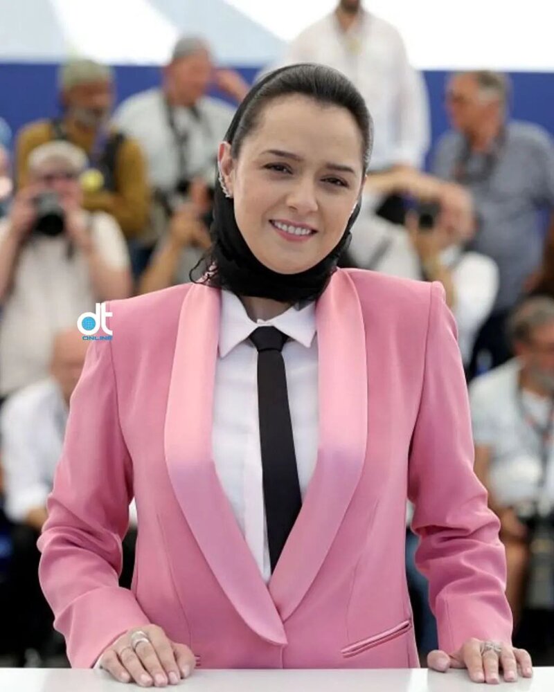 ترانه علیدوستی با کت و شلوار صورتی در جشنواره فیلم کن / عکس 4